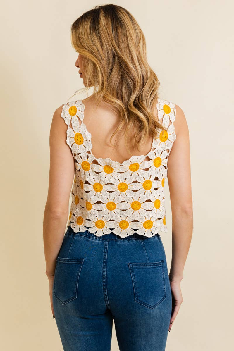 Daisy Crochet Crop Top