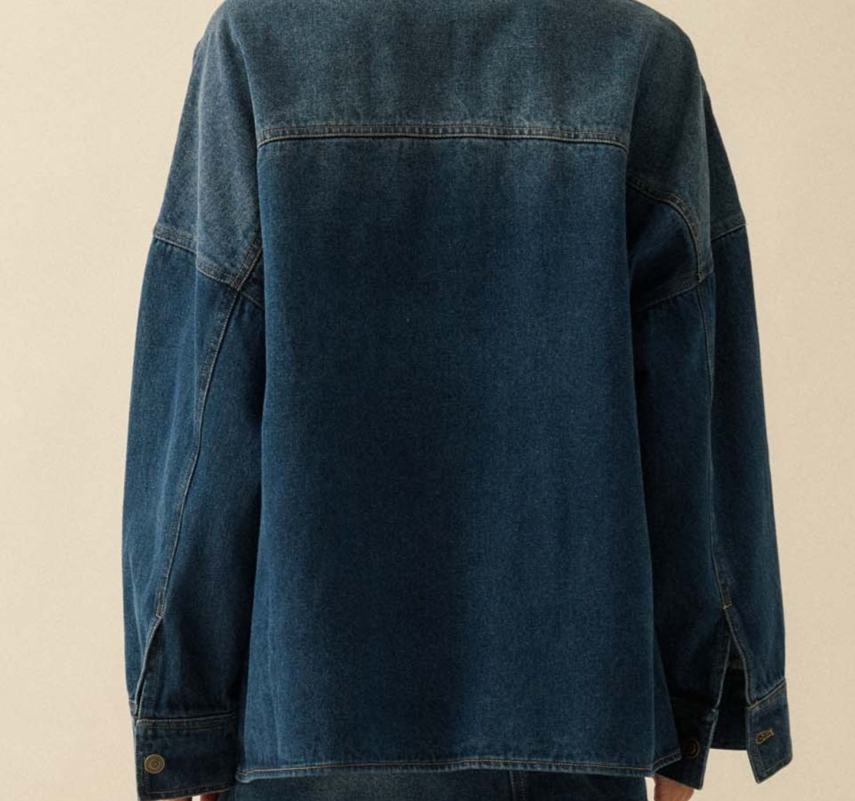 Denim Ombre-Wash Loose Fit Jacket